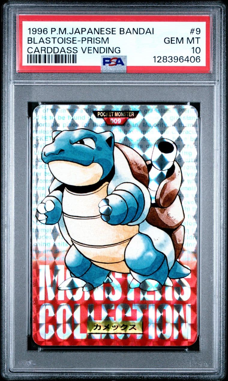 Blastoise prism, red version, PSA 10